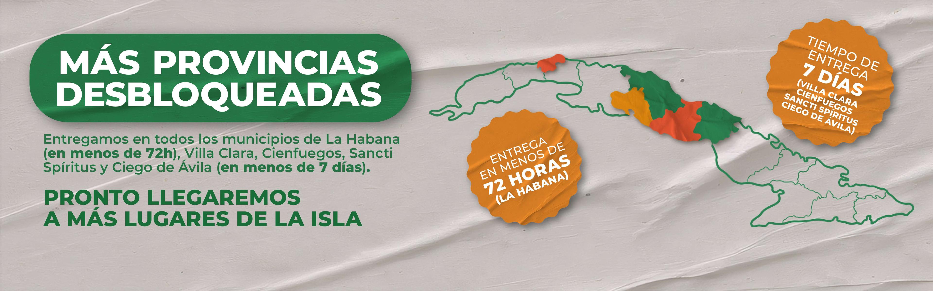 Envíos hal centro de Cuba